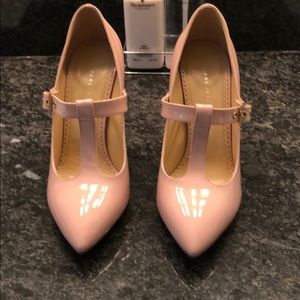 Nude Charlotte Olympia t-strap heels w/box